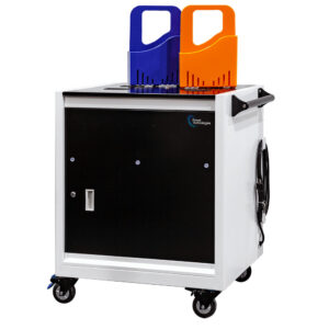 32-Device Mobile Charging Cart with Removable Baskets