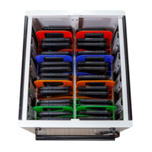 32-Device Mobile Charging Cart with Removable Baskets