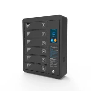 Secure 6-Device Wall-Mount Mobile Charging Cabinet