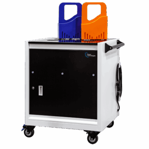 32-Device Mobile Charging Cart with Removable Baskets