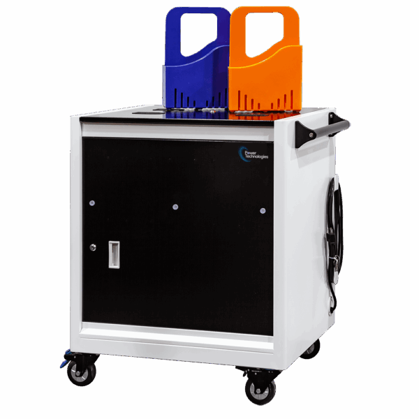 32-Device Mobile Charging Cart with Removable Baskets