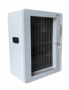 secure 40-device smartphone charging cabinet