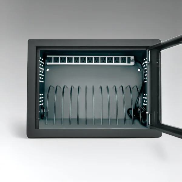 Locking 12-Device AC Charging Cabinet with UV Light