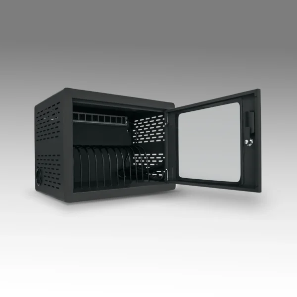 Locking 12-Device AC Charging Cabinet with UV Light
