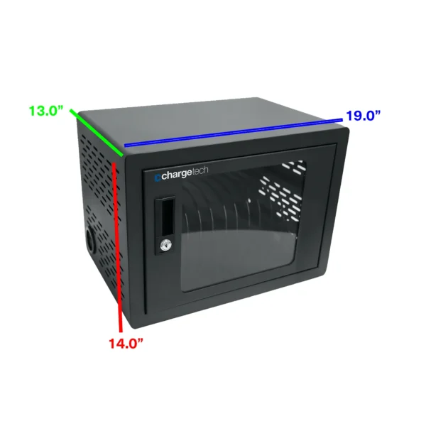 Locking 12-Device AC Charging Cabinet with UV Light