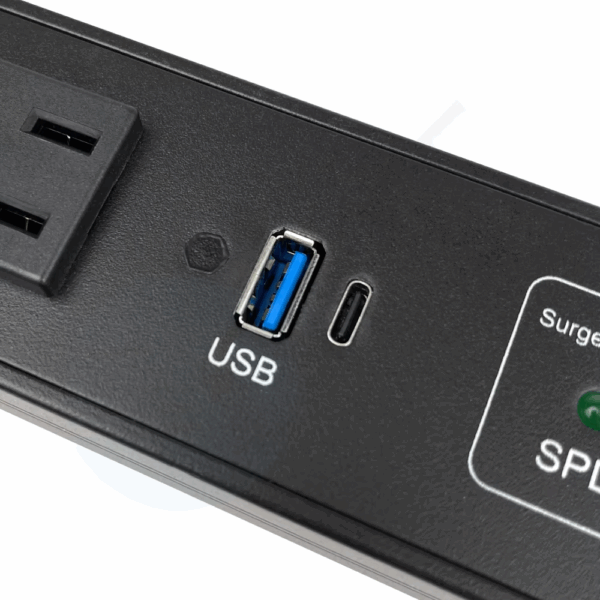 Industrial Power Distribution Unit with USB and Surge Protection