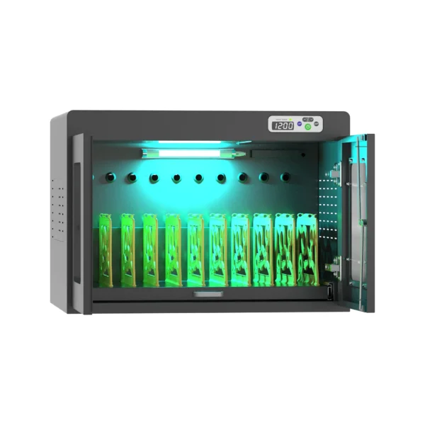 Secure UV Disinfecting Charging Cabinet for 10 Devices