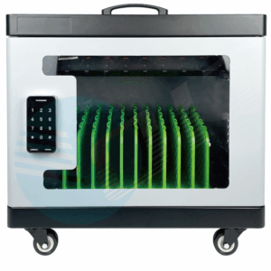 Secure Mobile Charging Cart for 10 Laptops & Tablets USB-C